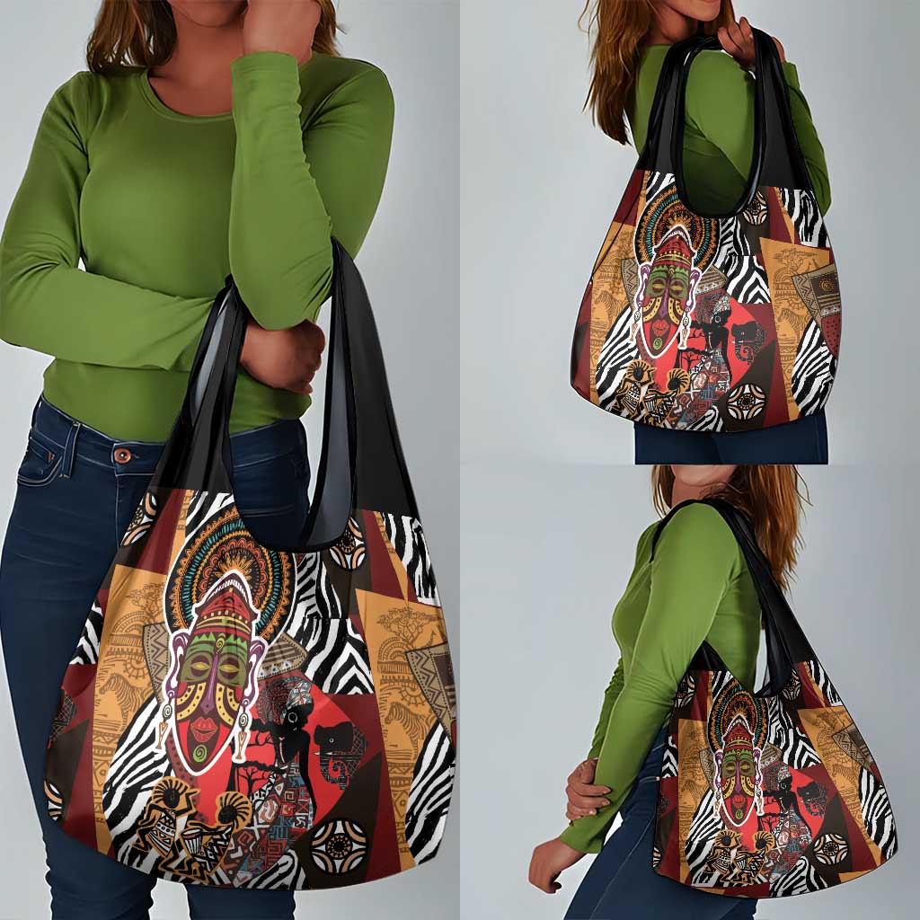 Beautiful African Women Ethnic Motifs Grocery Bag