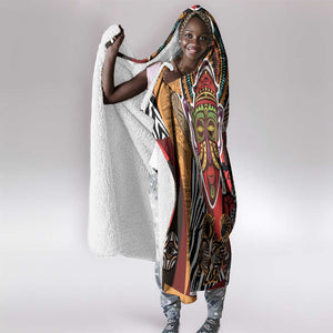 Beautiful African Women Ethnic Motifs Hooded Blanket