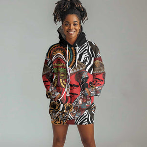 Beautiful African Women Ethnic Motifs Hoodie Dress