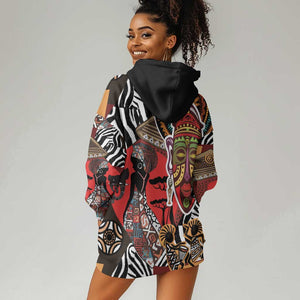 Beautiful African Women Ethnic Motifs Hoodie Dress