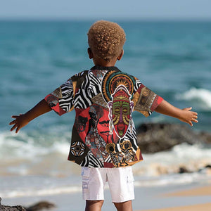 Beautiful African Women Ethnic Motifs Kid Hawaiian Shirt