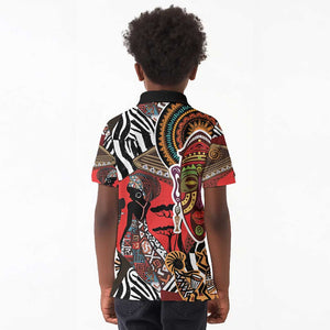 Beautiful African Women Ethnic Motifs Kid Polo Shirt