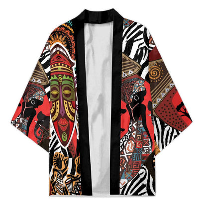 Beautiful African Women Ethnic Motifs Kimono