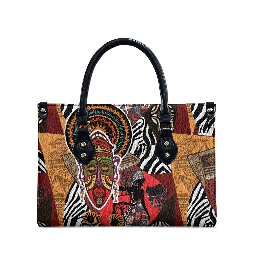 Beautiful African Women Ethnic Motifs Leather Bag