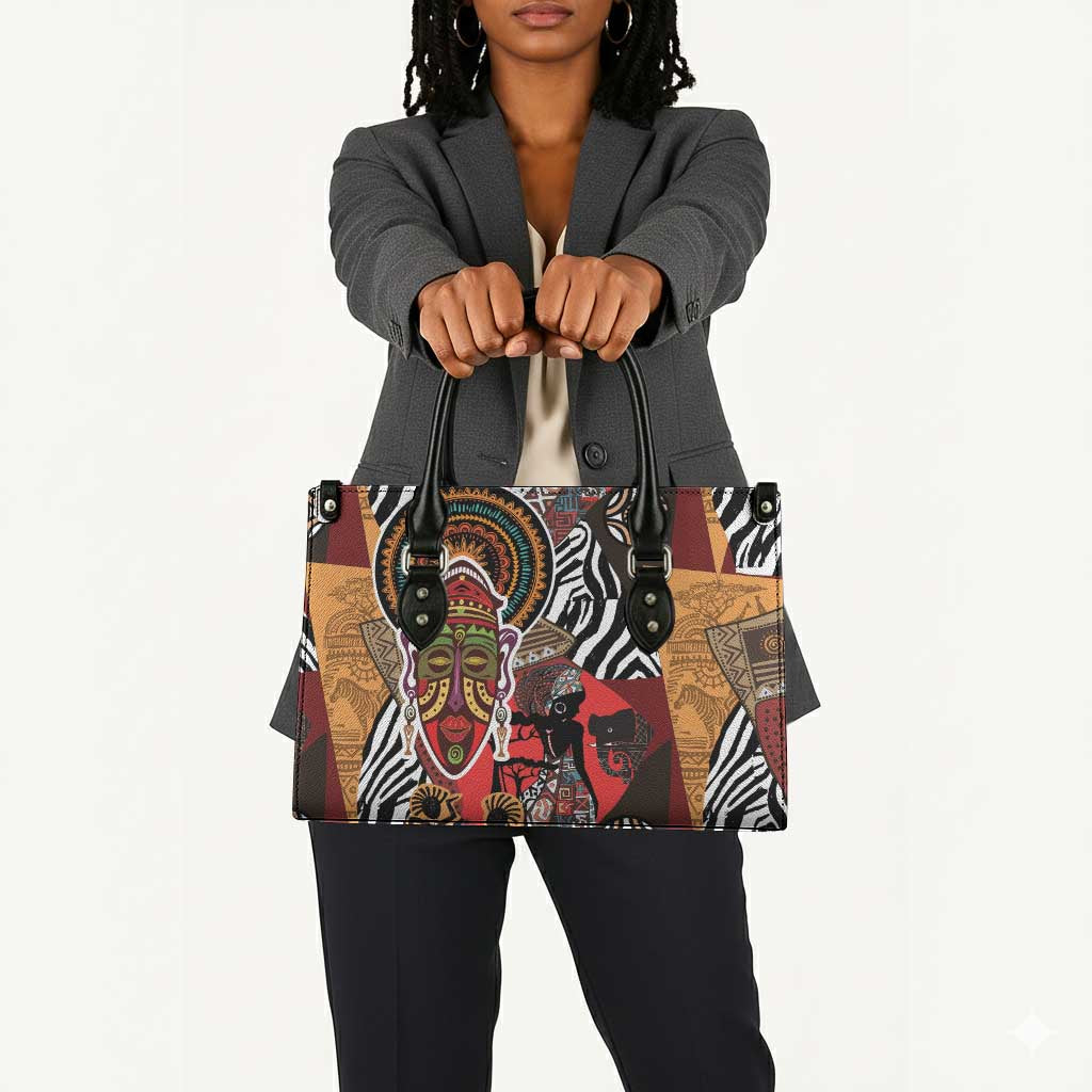 Beautiful African Women Ethnic Motifs Leather Bag