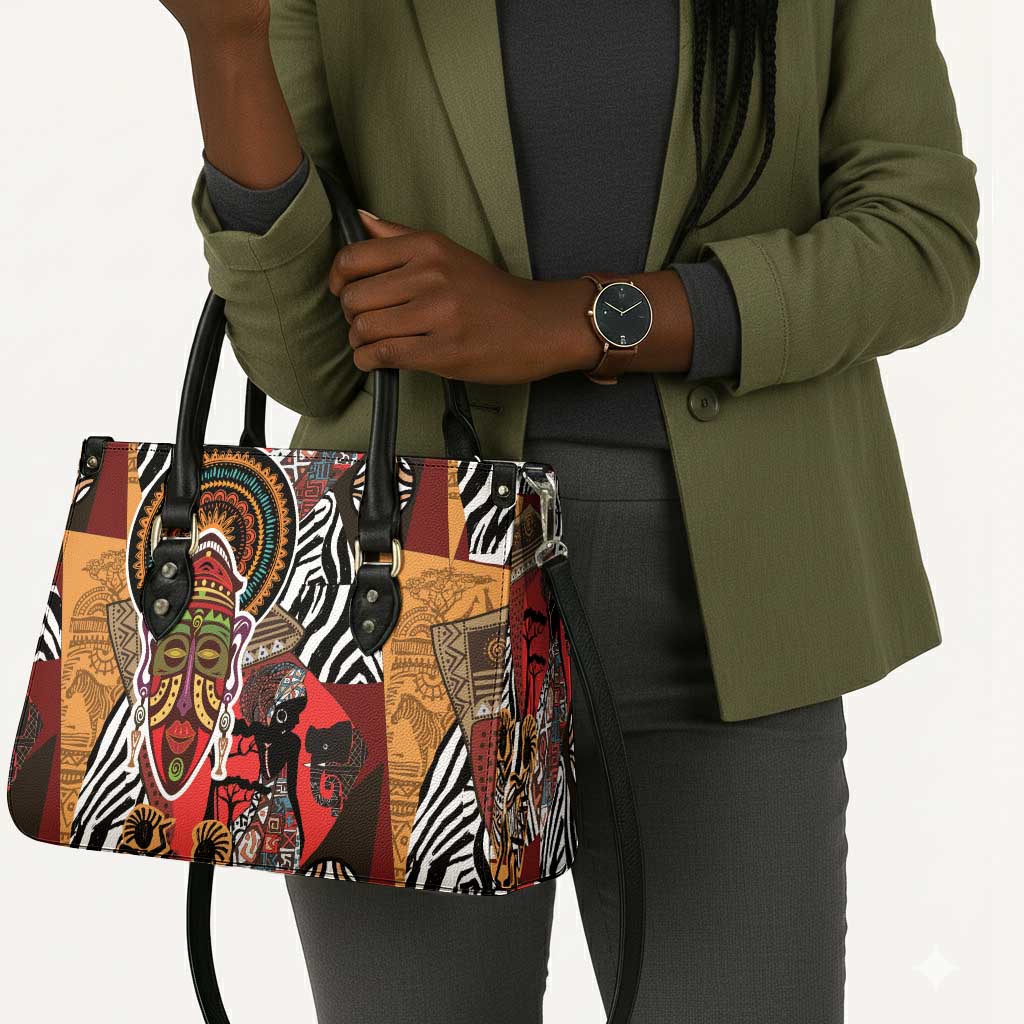 Beautiful African Women Ethnic Motifs Leather Bag