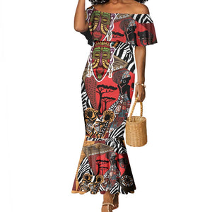 Beautiful African Women Ethnic Motifs Mermaid Dress