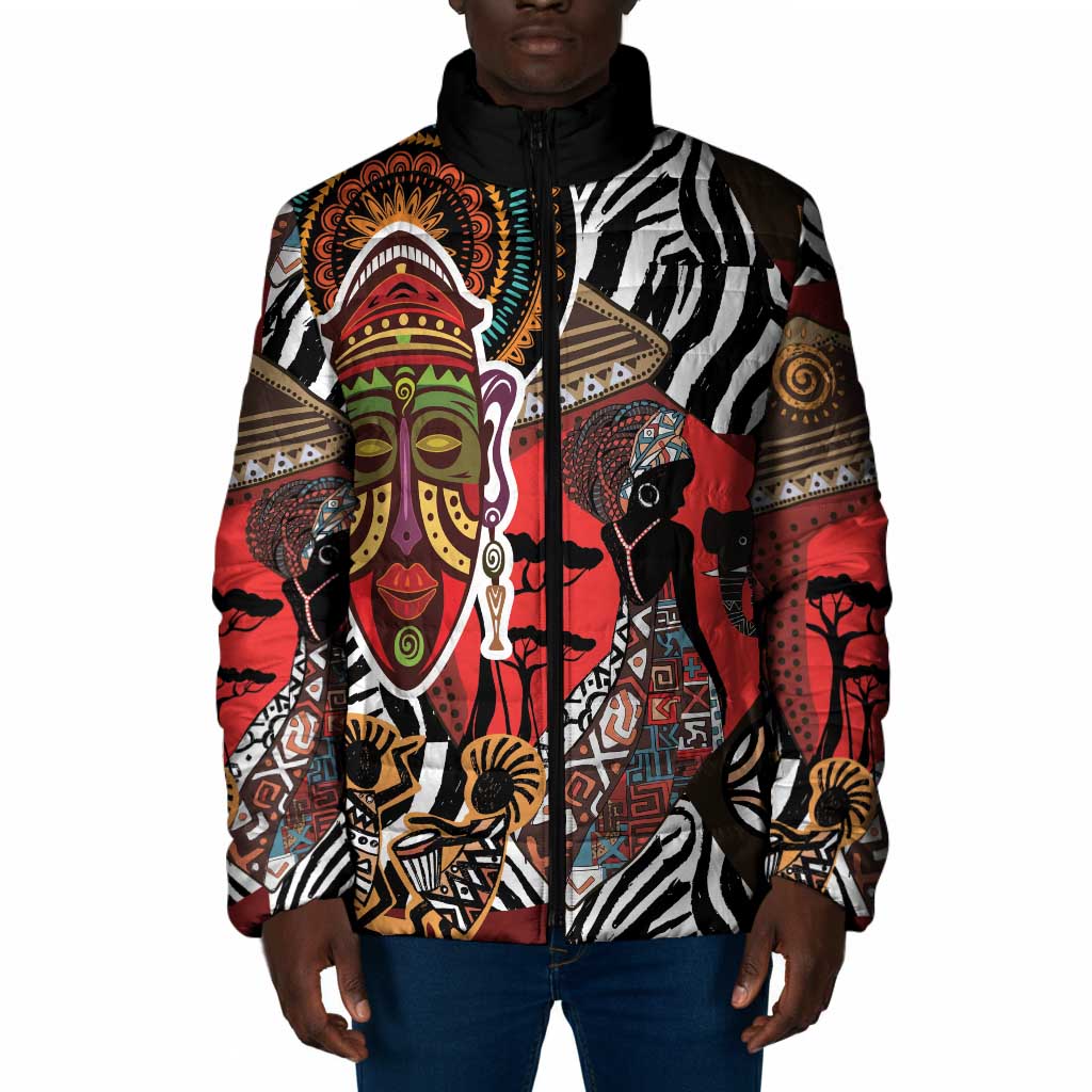 Beautiful African Women Ethnic Motifs Padded Jacket