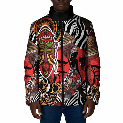 Beautiful African Women Ethnic Motifs Padded Jacket