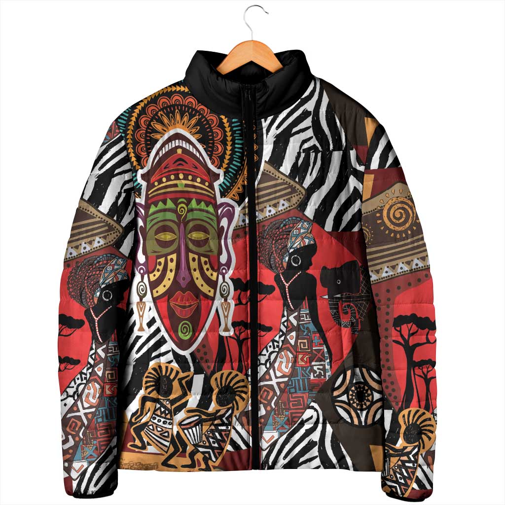 Beautiful African Women Ethnic Motifs Padded Jacket