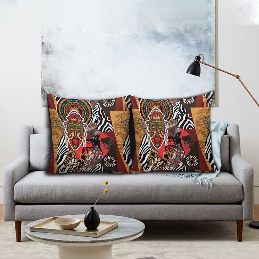 Beautiful African Women Ethnic Motifs Pillow Cover