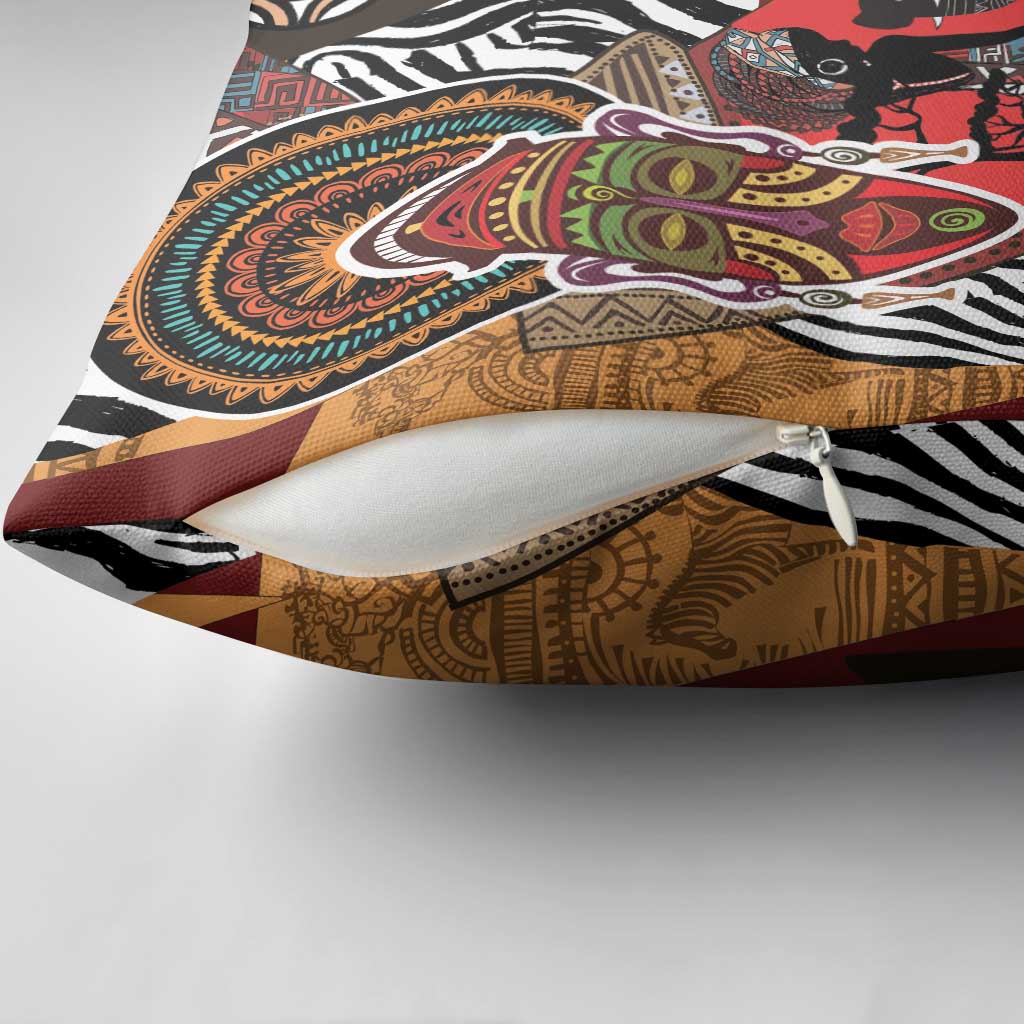Beautiful African Women Ethnic Motifs Pillow Cover