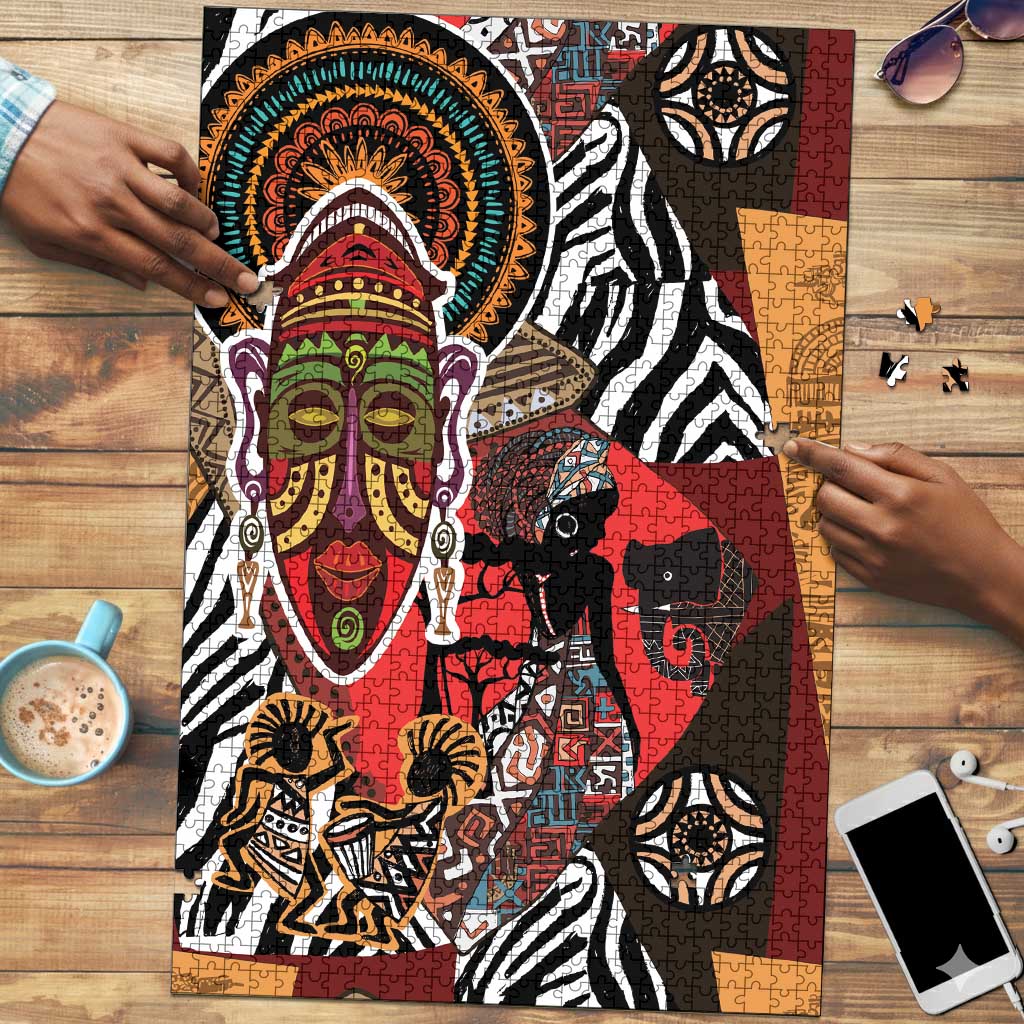 Beautiful African Women Ethnic Motifs Puzzle