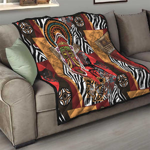 Beautiful African Women Ethnic Motifs Quilt