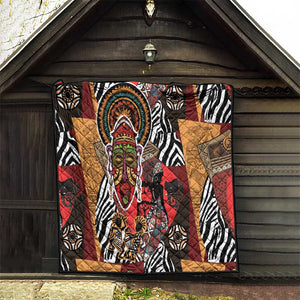 Beautiful African Women Ethnic Motifs Quilt