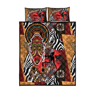 Beautiful African Women Ethnic Motifs Quilt Bed Set