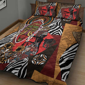 Beautiful African Women Ethnic Motifs Quilt Bed Set