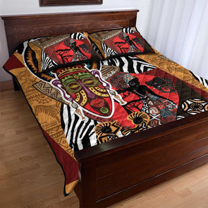 Beautiful African Women Ethnic Motifs Quilt Bed Set