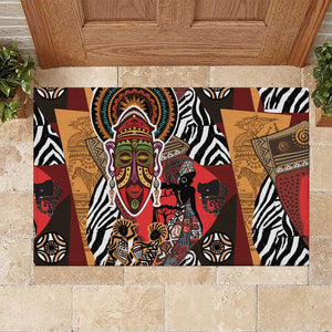 Beautiful African Women Ethnic Motifs Rubber Doormat