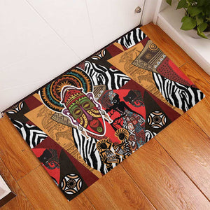 Beautiful African Women Ethnic Motifs Rubber Doormat