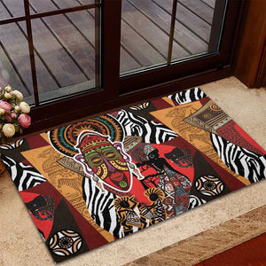 Beautiful African Women Ethnic Motifs Rubber Doormat