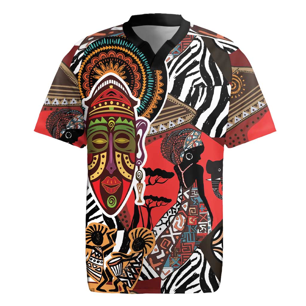 Beautiful African Women Ethnic Motifs Rugby Jersey