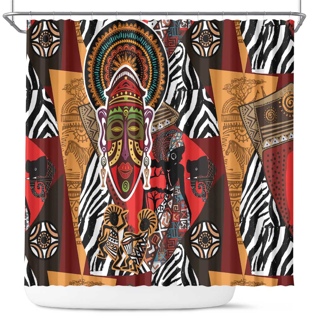 Beautiful African Women Ethnic Motifs Shower Curtain