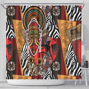 Beautiful African Women Ethnic Motifs Shower Curtain