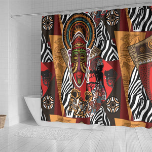 Beautiful African Women Ethnic Motifs Shower Curtain