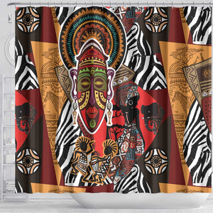 Beautiful African Women Ethnic Motifs Shower Curtain