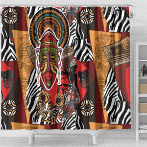 Beautiful African Women Ethnic Motifs Shower Curtain