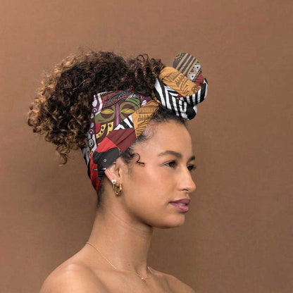Beautiful African Women Ethnic Motifs Simple Headwrap