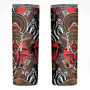 Beautiful African Women Ethnic Motifs Skinny Tumbler