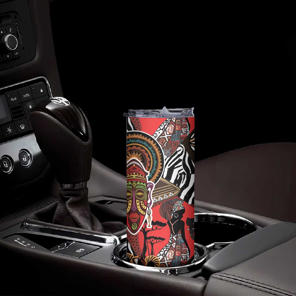 Beautiful African Women Ethnic Motifs Skinny Tumbler