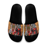 Beautiful African Women Ethnic Motifs Slide Sandals