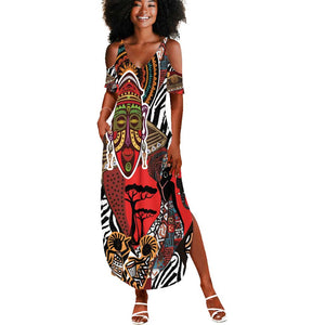 Beautiful African Women Ethnic Motifs Summer Maxi Dress