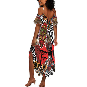 Beautiful African Women Ethnic Motifs Summer Maxi Dress