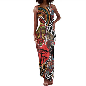 Beautiful African Women Ethnic Motifs Tank Maxi Dress