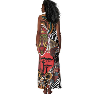 Beautiful African Women Ethnic Motifs Tank Maxi Dress