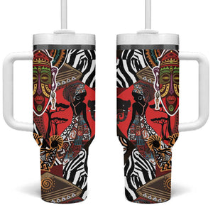 Beautiful African Women Ethnic Motifs Tumbler With Handle