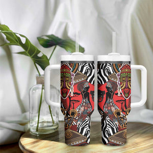 Beautiful African Women Ethnic Motifs Tumbler With Handle