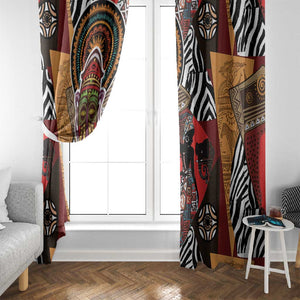 Beautiful African Women Ethnic Motifs Window Curtain