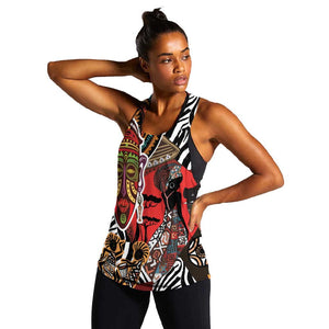 Beautiful African Women Ethnic Motifs Women Racerback Tank