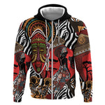 Beautiful African Women Ethnic Motifs Zip Hoodie