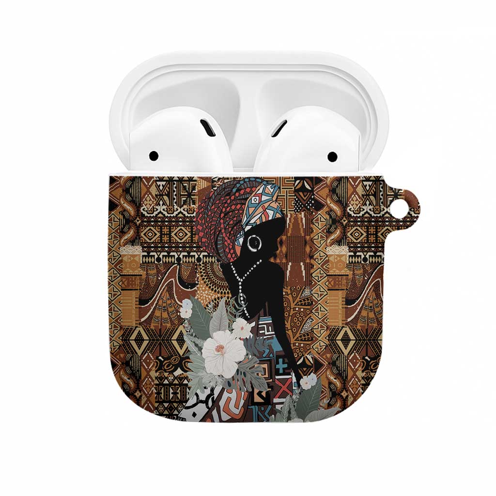 Beautiful Black Woman AirPods Case African Tribal Pattern