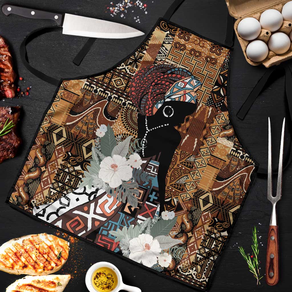 Beautiful Black Woman Apron African Tribal Pattern