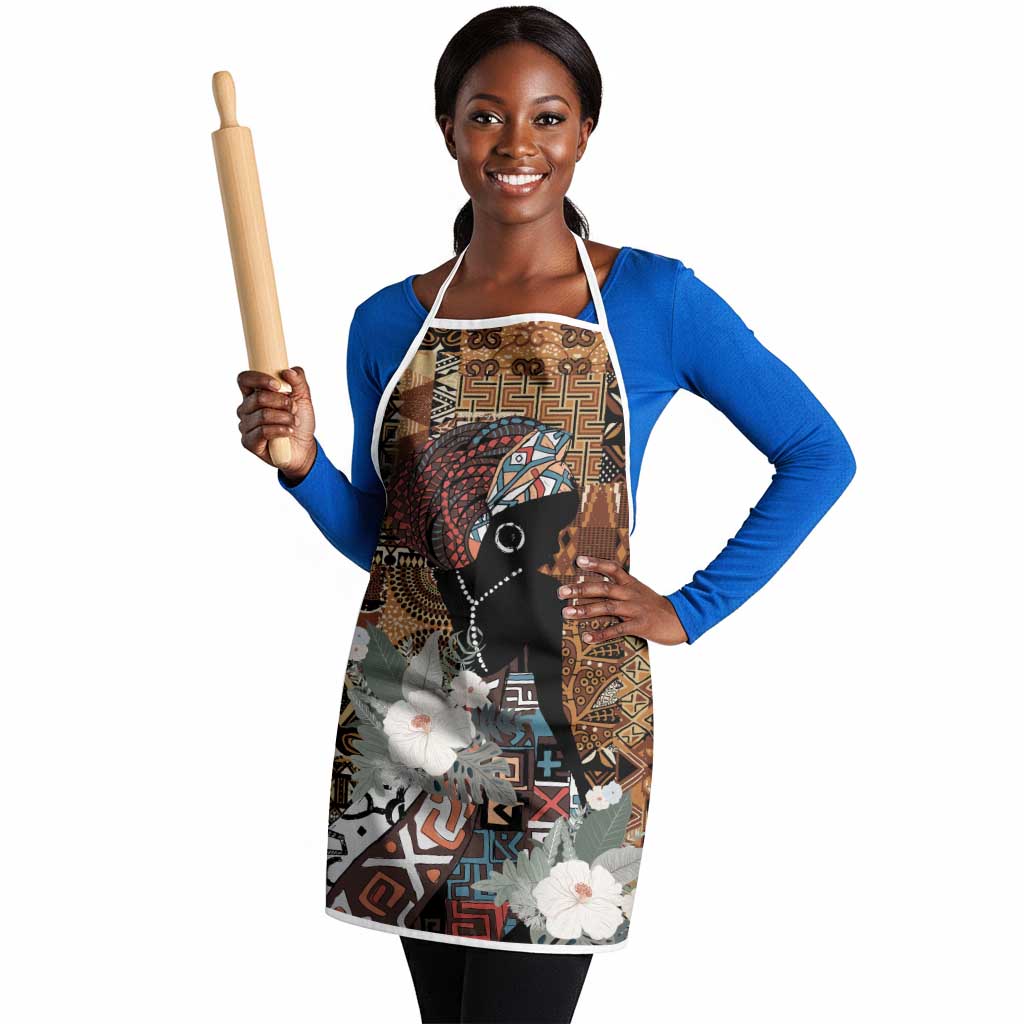 Beautiful Black Woman Apron African Tribal Pattern