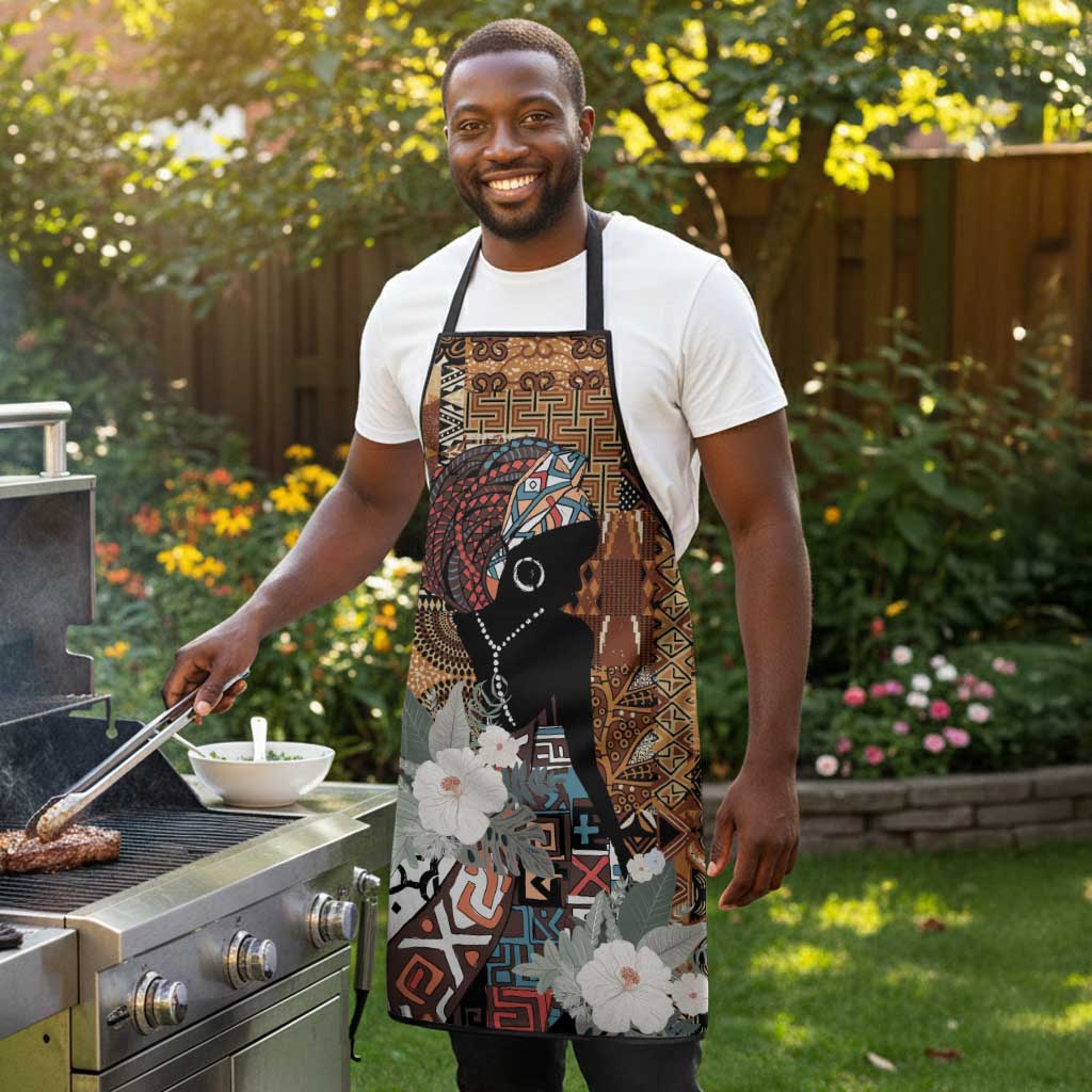 Beautiful Black Woman Apron African Tribal Pattern