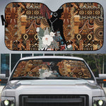 Beautiful Black Woman Auto Sun Shade African Tribal Pattern