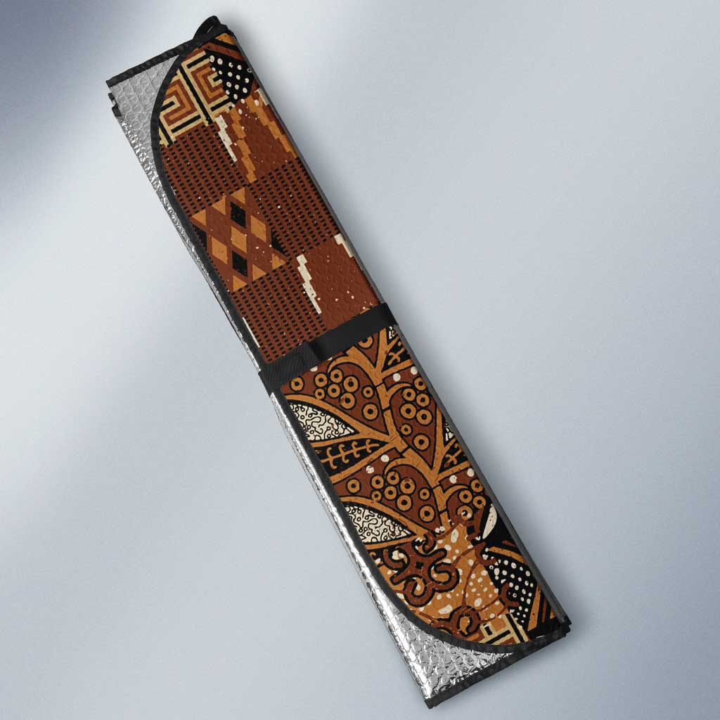 Beautiful Black Woman Auto Sun Shade African Tribal Pattern